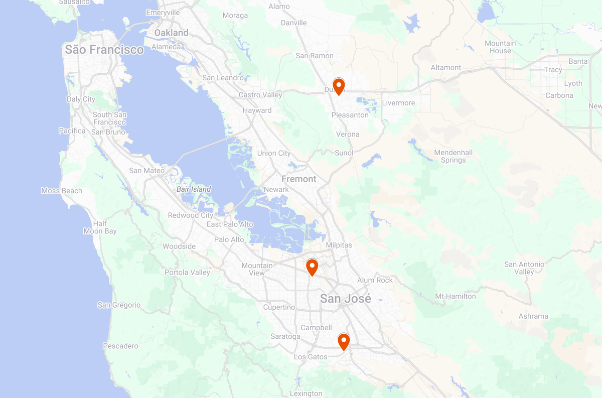 Three Competitive Edge clinics across the Bay Area: San Jose, Santa Clara, and Pleasanton