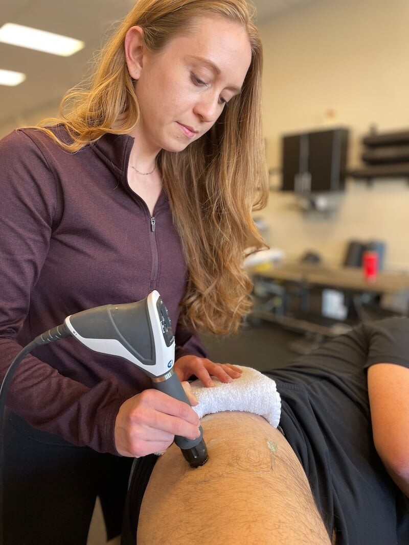 Shockwave therapy for leg pain